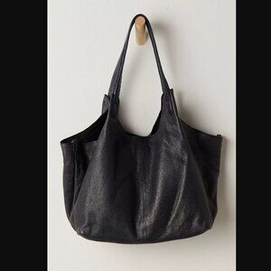 Free people Tivoli Leather Tote Bag color Black